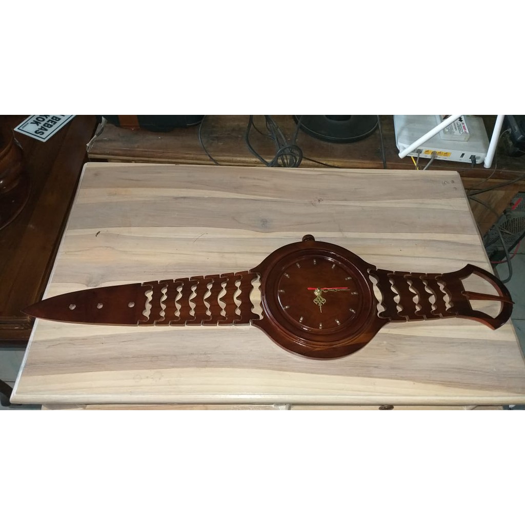 Jam Dinding Minimalis Kayu Jati UD. Barep Jati