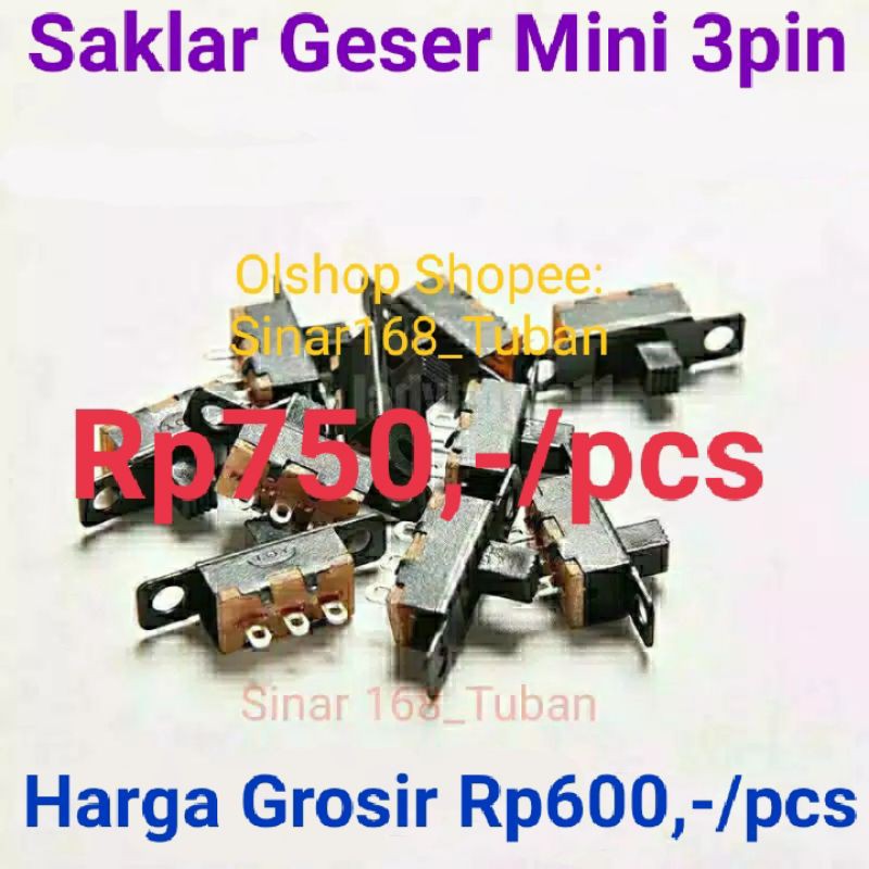 Jual Pcs Saklar Geser Mini Slide Switch On Off Shopee Indonesia