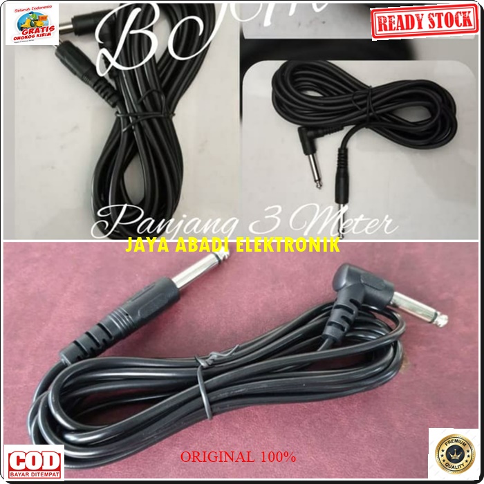 G462 ORIGINAL KABEL GITAR JEK JACK 6.5 MM 3 METER AKAI AKAY MALE SUARA KONEKTOR MIC MIK GUITAR LISTRIK BASS KEYBOARD MIXER MIXING AKAI AKAY KONEKTOR WIRELESS AUDIO SISTEM ADAPTER CONVERTER ELEKTRONIK  ORIGINAL kabel mic 3 meter jack akay akai guitar Gitar