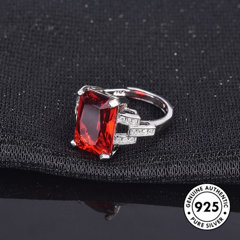 Cincin Sterling Silver 925 Dengan Batu Permata Elegan Untuk Wanita