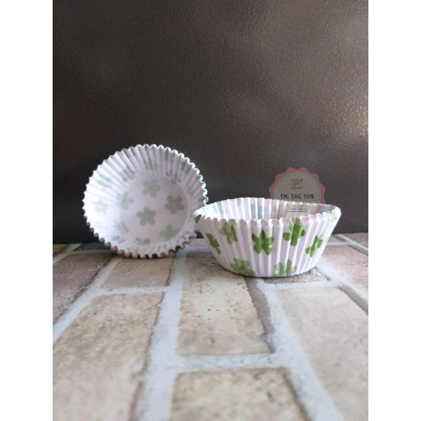 Cup Kertas Lotus 9.5mm Motif Floral (isi 100pcs)