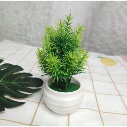 LDS Pot54 Rumput Mini Bunga Rumput Artifisial Plastik Pot Tumbuhan Plastik Flowers Potted Ornaments Decoration