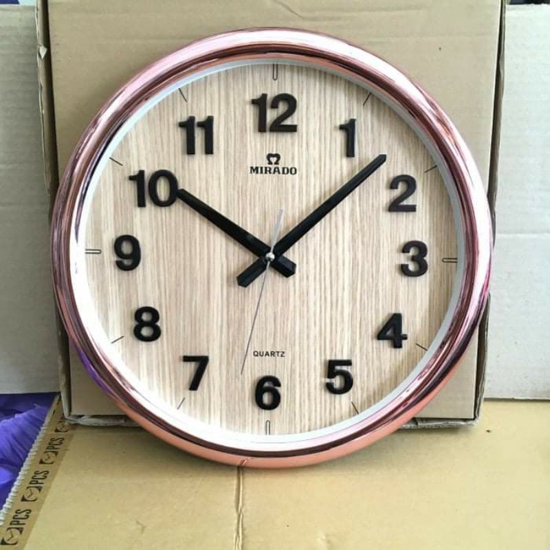 jam dinding besar mirado 8502 ORI Quartz berdetak