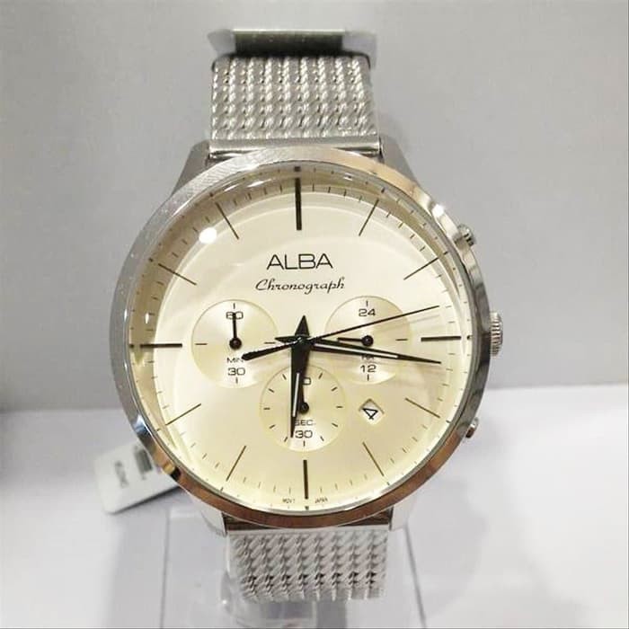 Alba Men AT3B41X1 Jam Tangan Pria Original AT3B41 Chronograph WR 100M