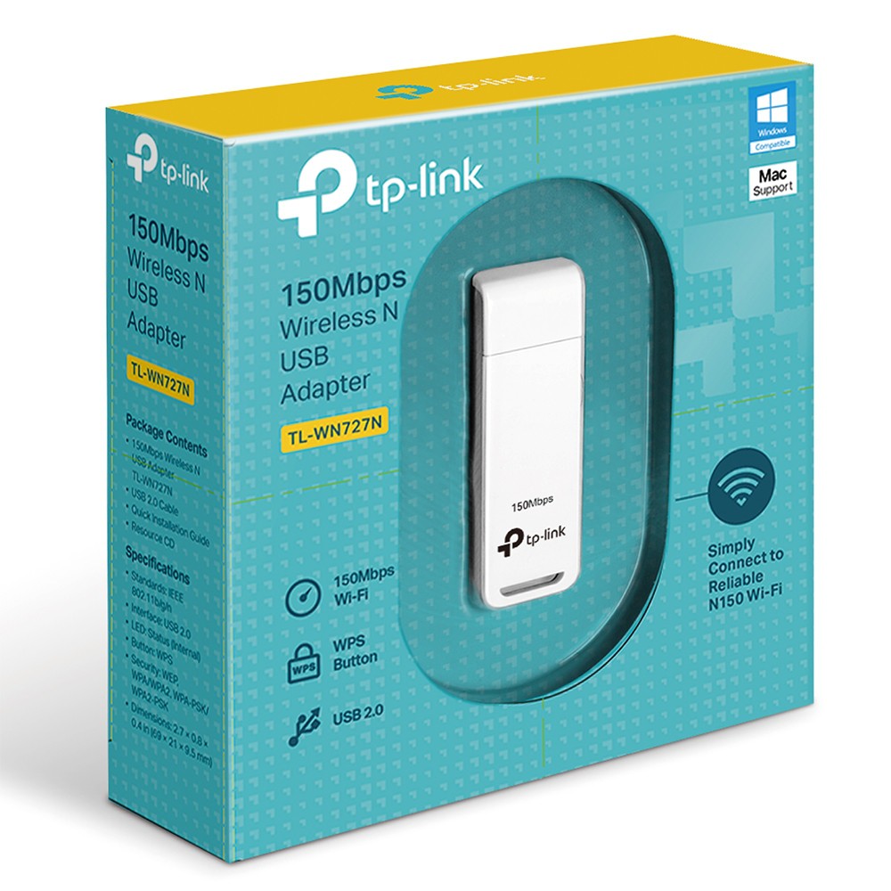 TP-LINK TL-WN727N WIFI RECEIVER WIRELESS N USB ADAPTER TPLINK TP LINK