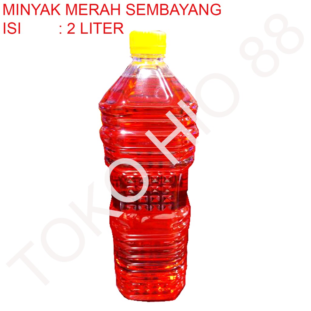 Minyak Sembahyang Pelita Puja Merah isi 2 Liter Full Lokal Awet Bagus Berkualitas High Quality