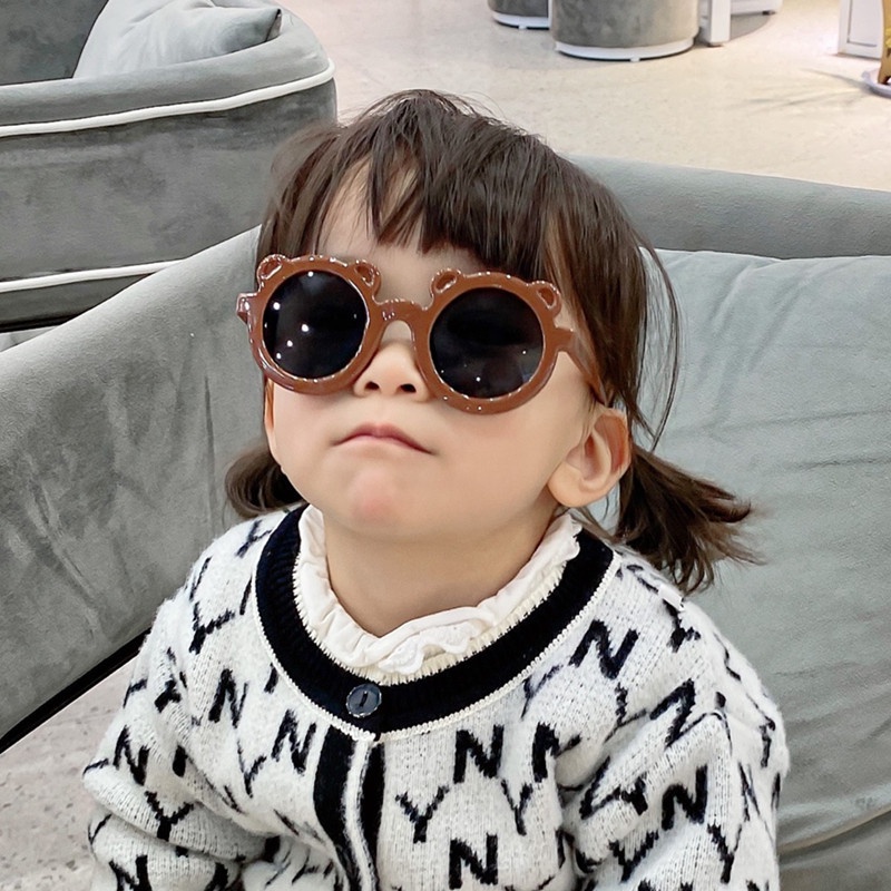 ELFYDO K712 Kacamata Fashion Anak Bentuk Telinga Beruang Kids Sunglasses Korea Style