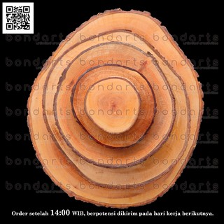 Wood Slice Size Besar  Irisan Kayu  Coaster Talenan  