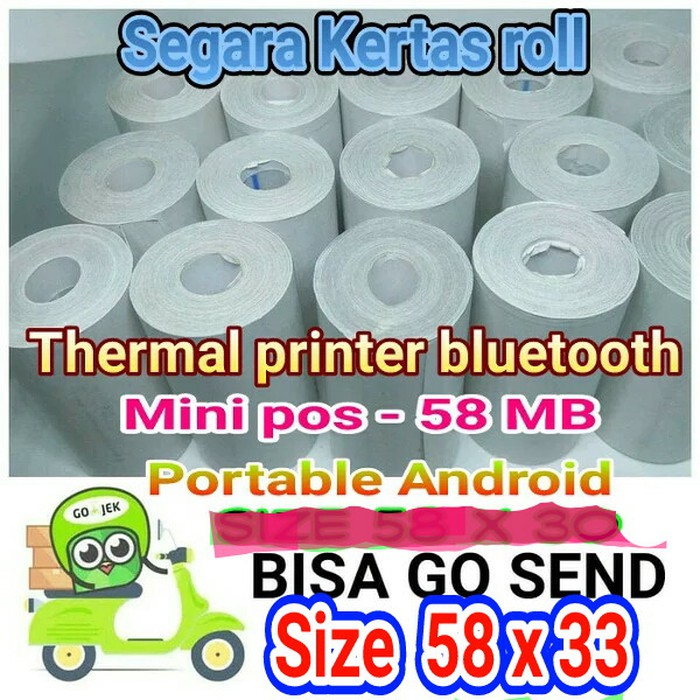 

kertas kasir thermal size 58 x 35 printer bluetooth android