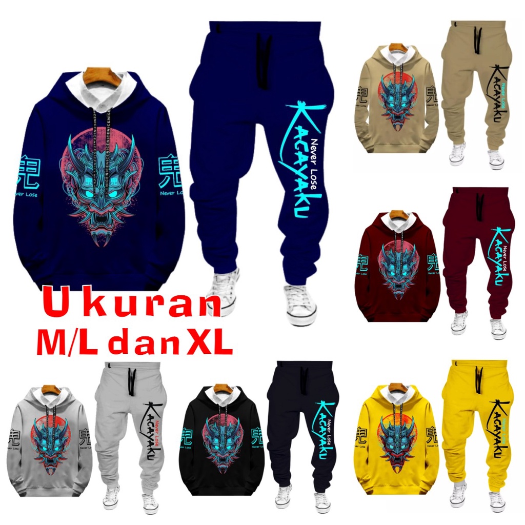 Asgard777 - STELAN KAGAYAKU / satu set / switer / jogger / fashion terbaru / hoodie cowok / setelan / celana panjang pria