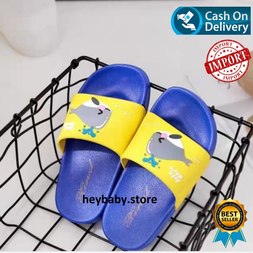 LittleAaron SANDAL SHARK Sandal Anak Selop Karet Import Berkualitas 1-8 Tahun Sport Termurah Sendal Bayi Anak Cewek Cowok