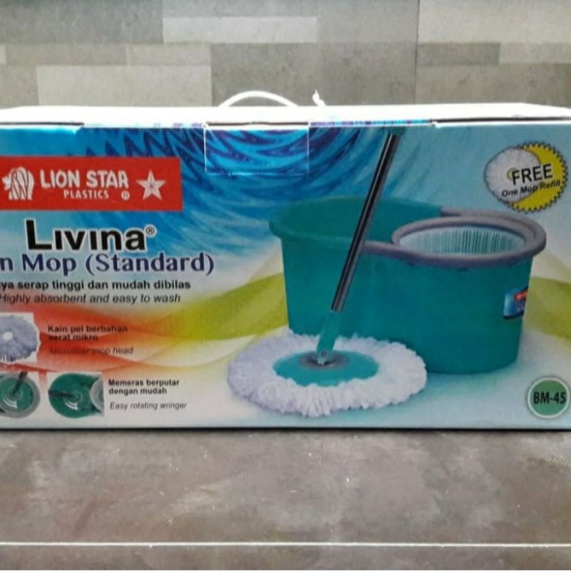 Alat Pel Lantai Lion Star Livina Spin Mop