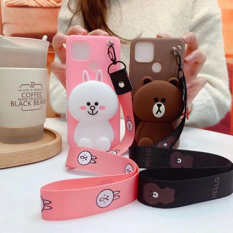 VIVO Y19/ V19/ V17/ S1/ Z1 PRO/Y51 2020/ Y53S/ S1 PRO/ V17 PRO/SOFT CASE KARAKTER DISNEY DOMPET KOIN + GANTUNGAN TALI/BONEKA HK