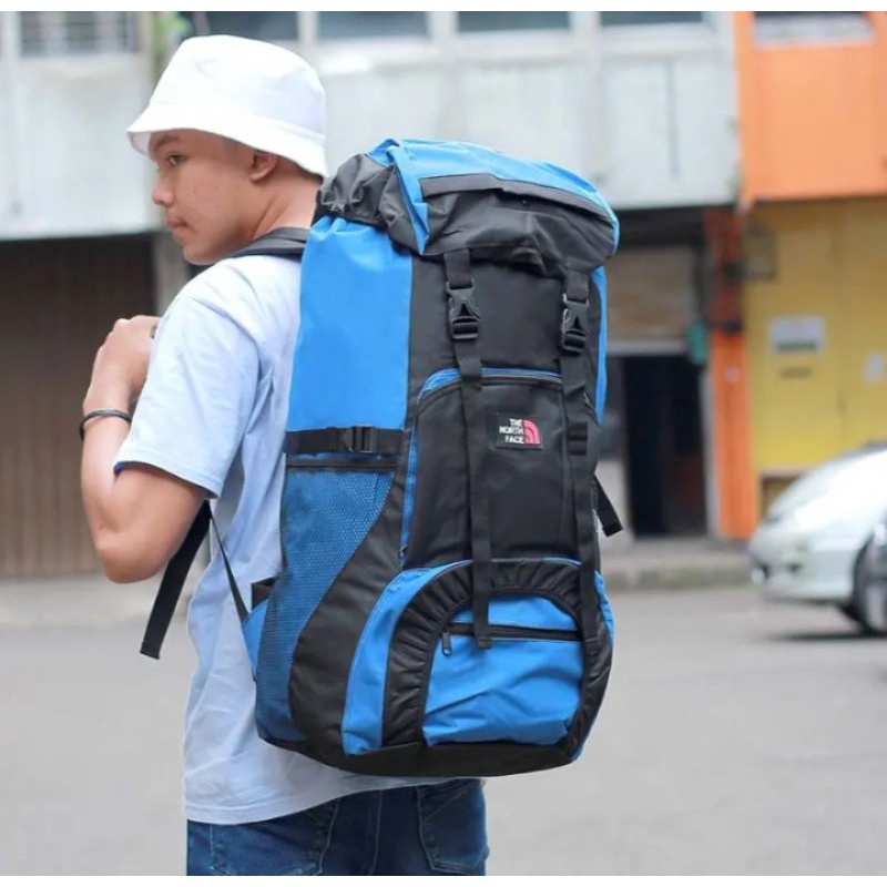 TAS RANSEL CARRIER GUNUNG 50-55 ltr,MERK TNF ORIGINAL MURAH MERIAH BERKUALITAS