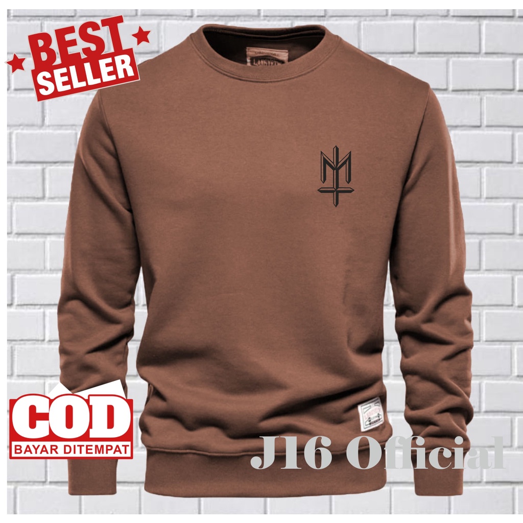 CREWNECK Sweater Distro Pria Bahan Fleece Tebal Premium