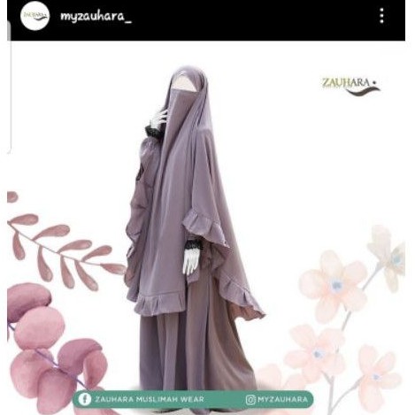 Salma Dress by Zauhara warna Steel Grey (Preloved)