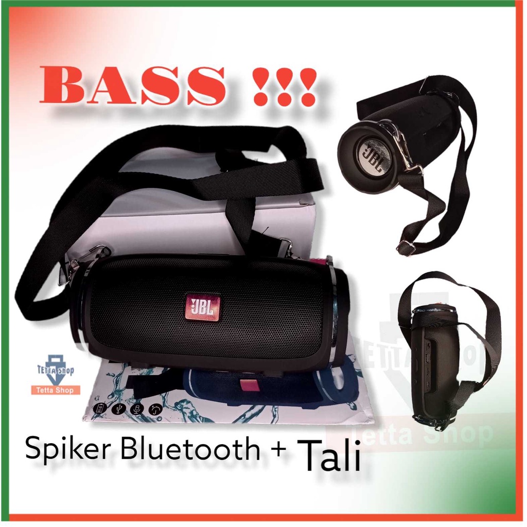 Spiker Bass Bluetooth Suara Jernih Kwalitas Premium Barang Limited Edition JBL Ada Tali Bisa di Selempang Model Tas Samping Jadi Bisa Dijadikan Tas Atau Digantung DImana Saja Baik Di Kedai Atau Bisa DIbawah Saat Camping