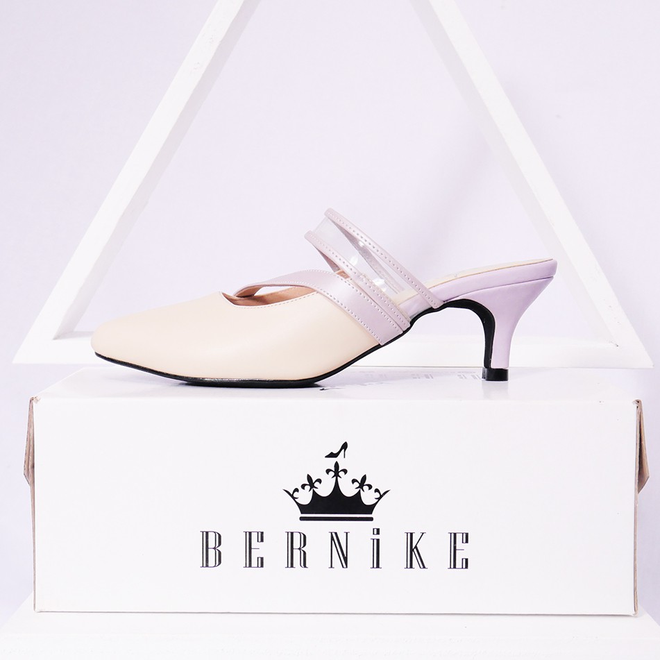 Bernike Shoes -  Fortuna Sepatu high Heels Wanita Double Strap Lilac