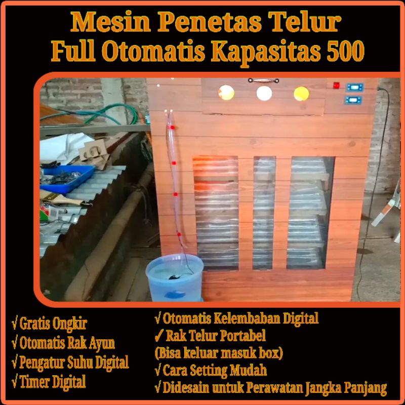 Kapasitas 500 Full Otomatis - Mesin Tetas Telur Full Otomatis