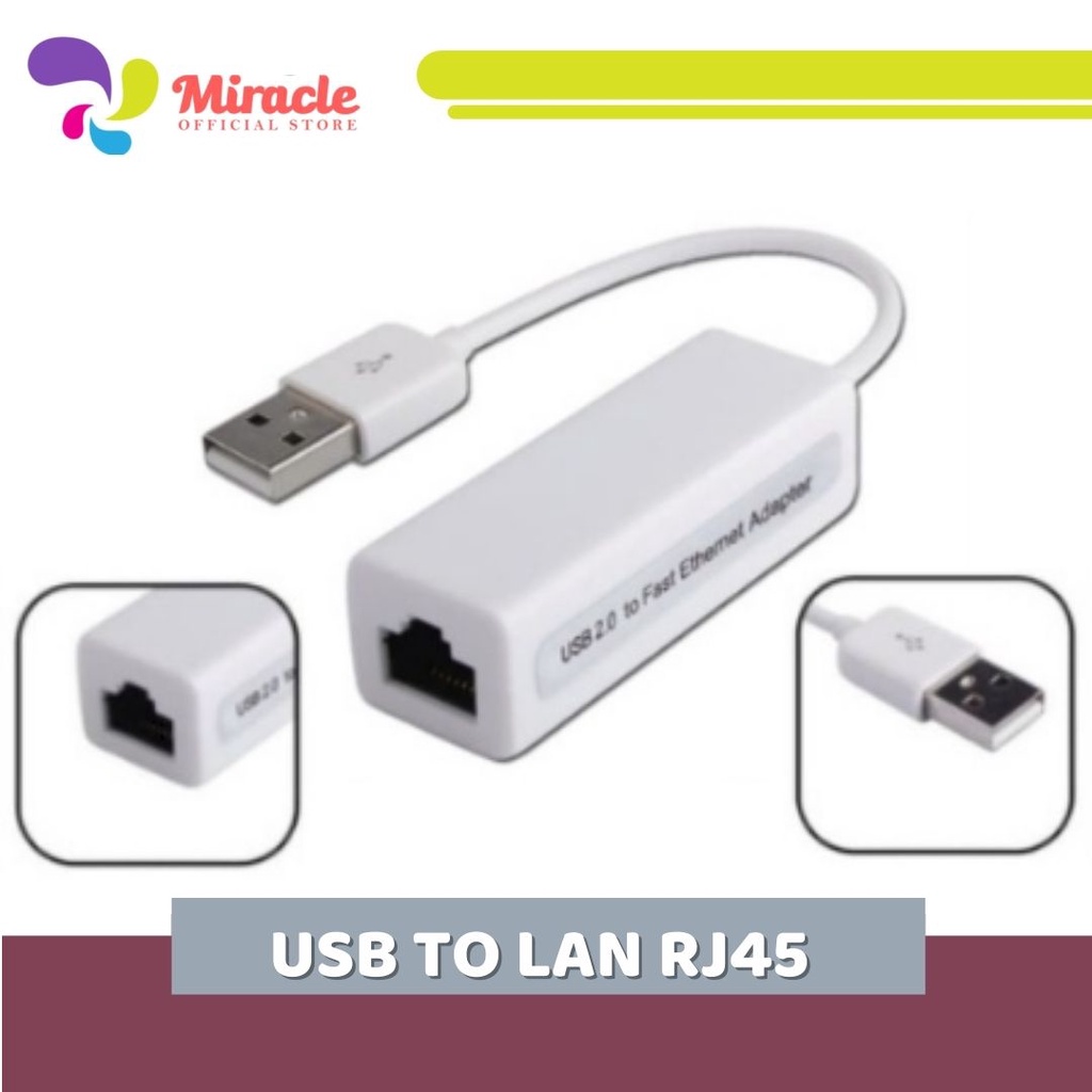 Kabel USB to RJ45 Ethernet Usb to Lan RJ45 RHF 1081A  - 649001