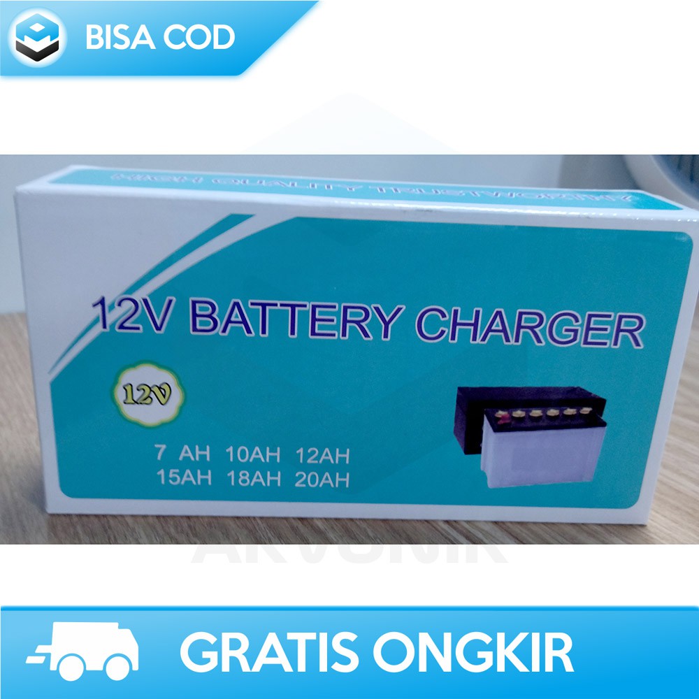 CAS AKI MOTOR MURAH OTOHEROES UD12 ORIGINAL 12V 2A CHARGER AKI MOTOR