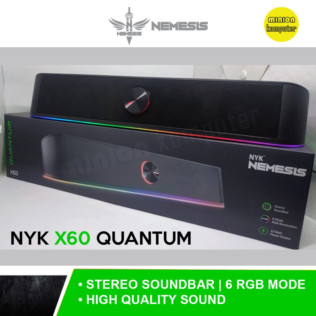 Jual NYK X60 / X60 Quantum Sounbar Gaming RGB Speaker Stereo / X 60