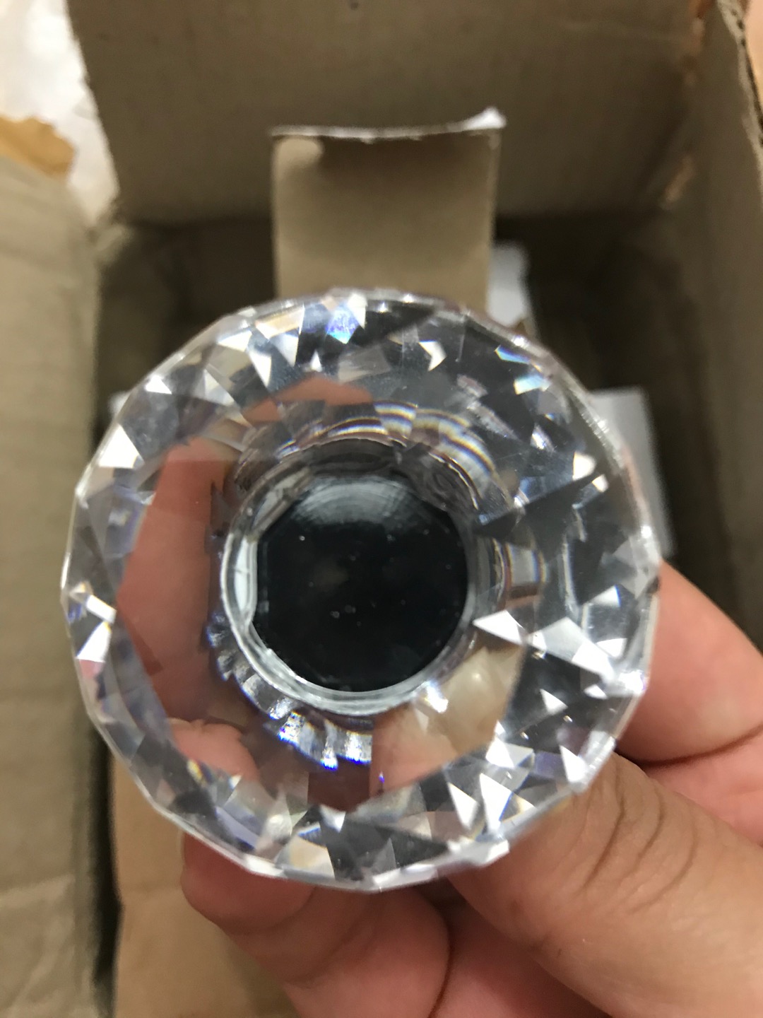 Handle Tarikan Laci Pintu Kristal Warna Putih Bening Ukuran 3cm