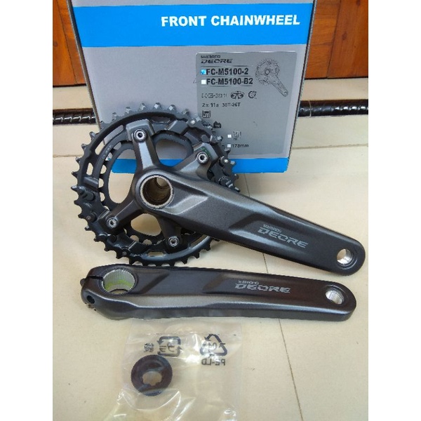 CRANK SHIMANO DEORE M5100 DUAL CHAINRING     CRANK SHIMANO DEORE M5100 DOUBLE CHAINRING 26 36T