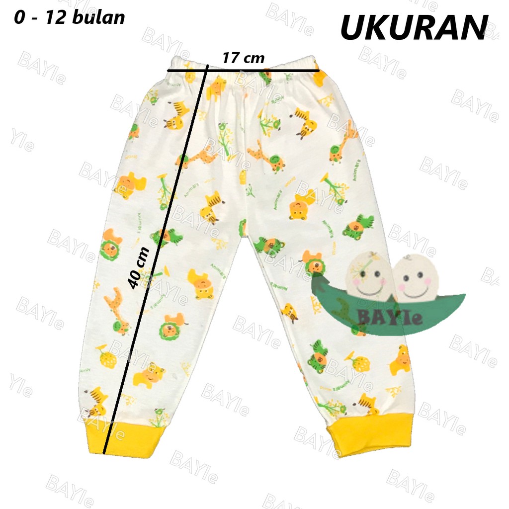 BAYIe - 6 pcs Celana Panjang Bayi/Anak Buka MELODY umur 0-12 bulan