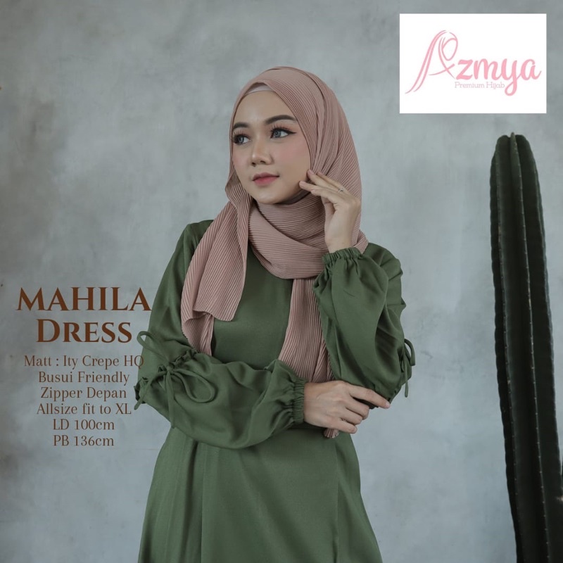 MAHILA DRESS Gamis Ity Crepe HQ LD 100 SAKU KANAN