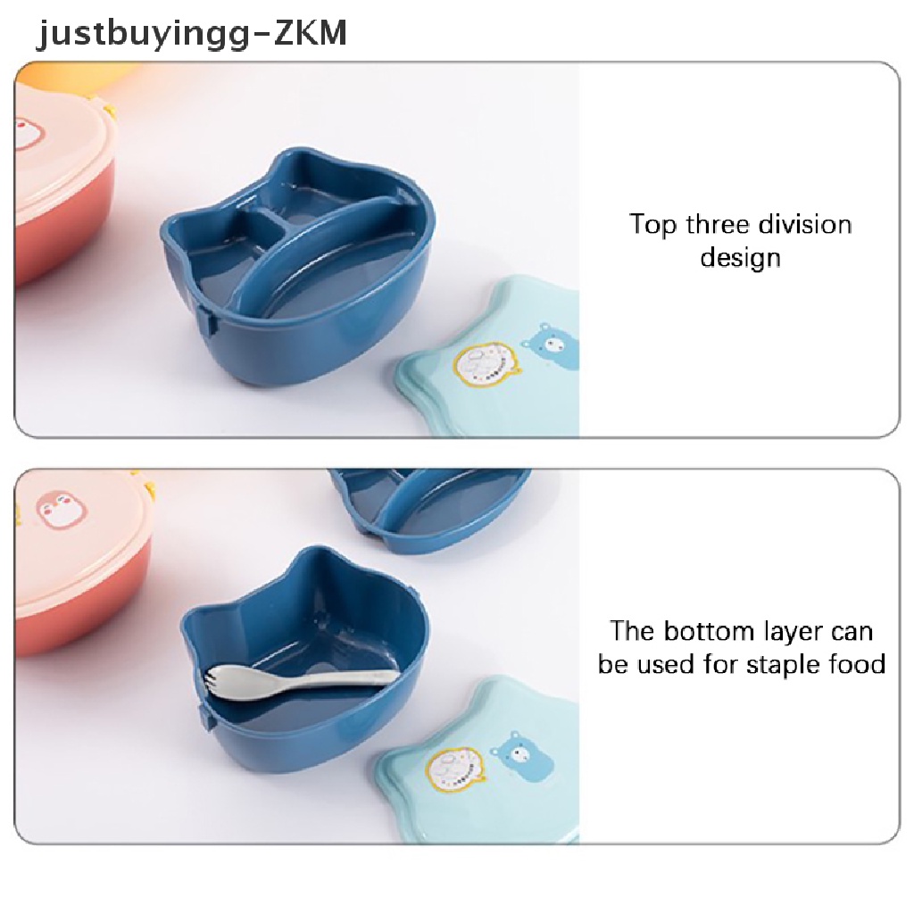 Kotak Makan Siang Bento 2 Lapis Motif Kartun Untuk Anak-Anak