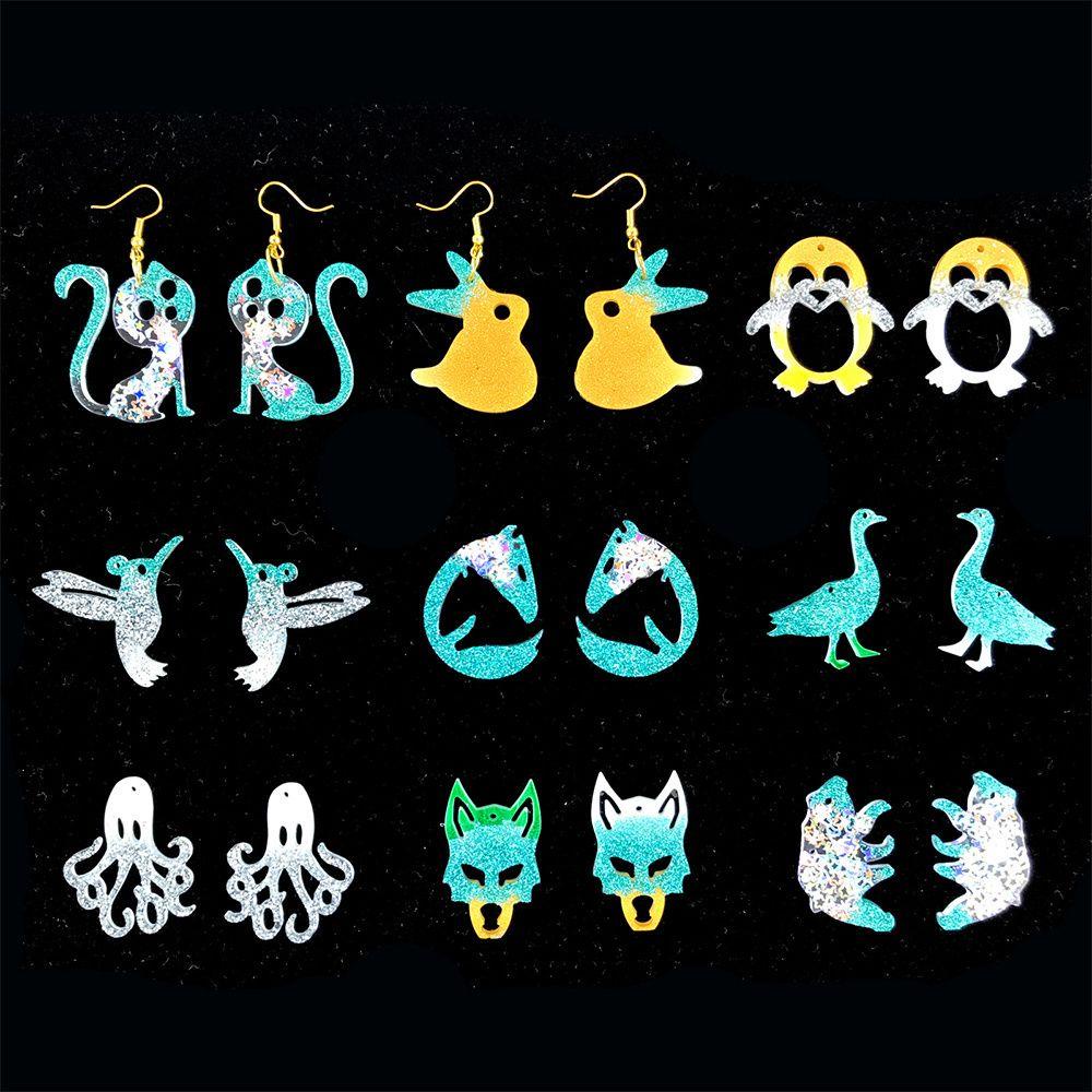 Preva Anting Hewan Liontin Dolphin Pinguin Gurita DIY Kerajinan Dekorasi Rumah Gantungan Kunci Liontin Cetakan Silikon