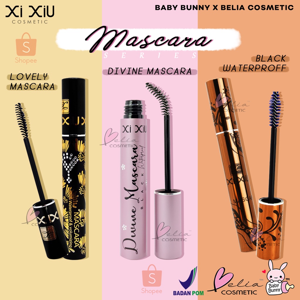 ❤ BELIA ❤ Xi Xiu Lovely | Black | Pink Mascara Divine Waterproof Volumizing BPOM | maskara XIXIU | BABY BUNNY