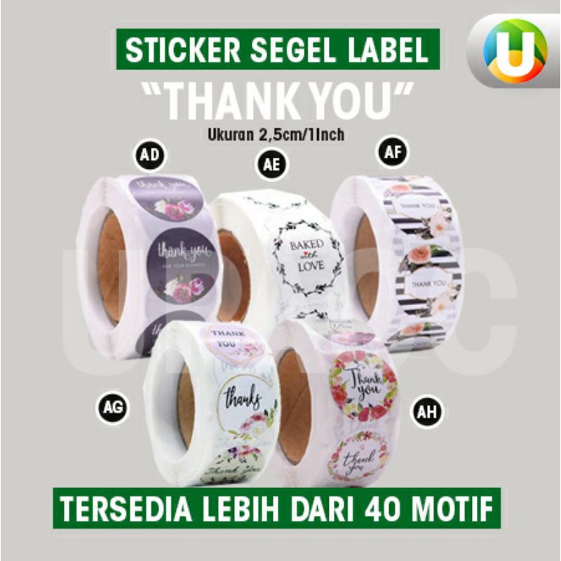 

[Isi 100Pcs - Part 7] Stiker Segel Thank You For Your Order Stiker untuk Kemasan Stiker Amplop
