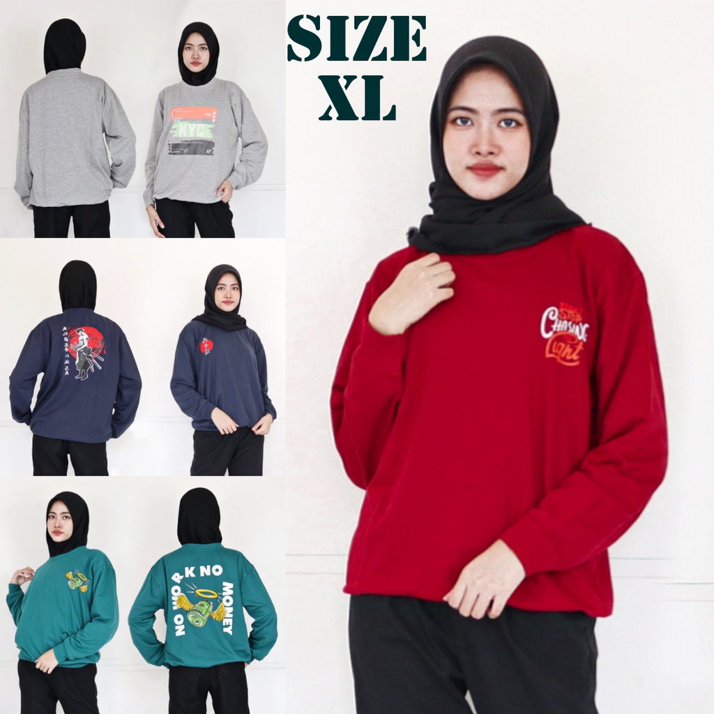 IZANY Sweater / Sweatshirt Oblong Unisex Tebal Size XL