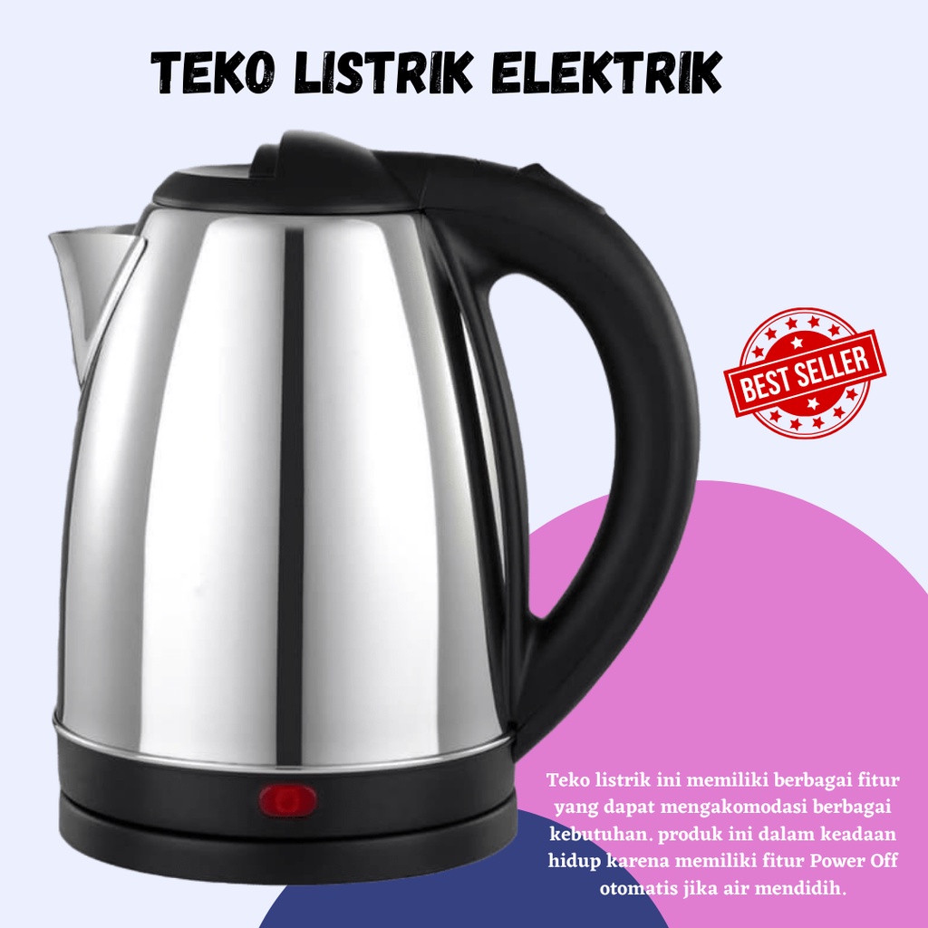 Jual Teko Listrik Original 100 Diskon Pemanas Air Kettle Listrik Ceret Pemanas Air Electric 7704