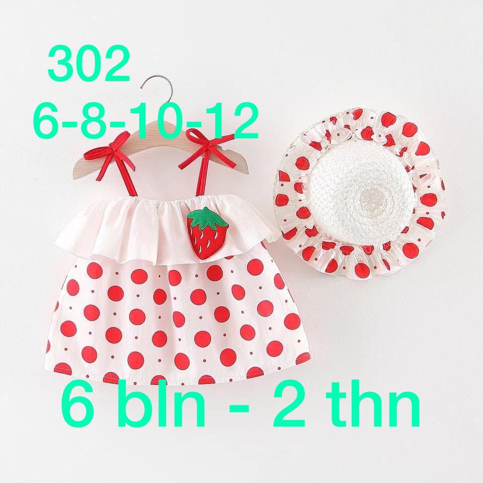 302# cerry/ polkadot/atasan termurah/baju anak terbaru import