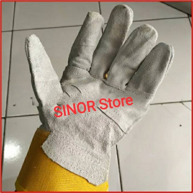 Sarung Tangan Kulit Kombinasi LEGION Protector Safety Gloves Sarung Tangan Safety Las Gerinda Proyek