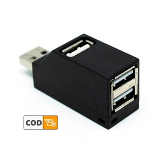 USB Hub Mini 3 Port Colokan Banyak Kecepatan Transfer Data Tinggi Aksesoris Komputer Laptop