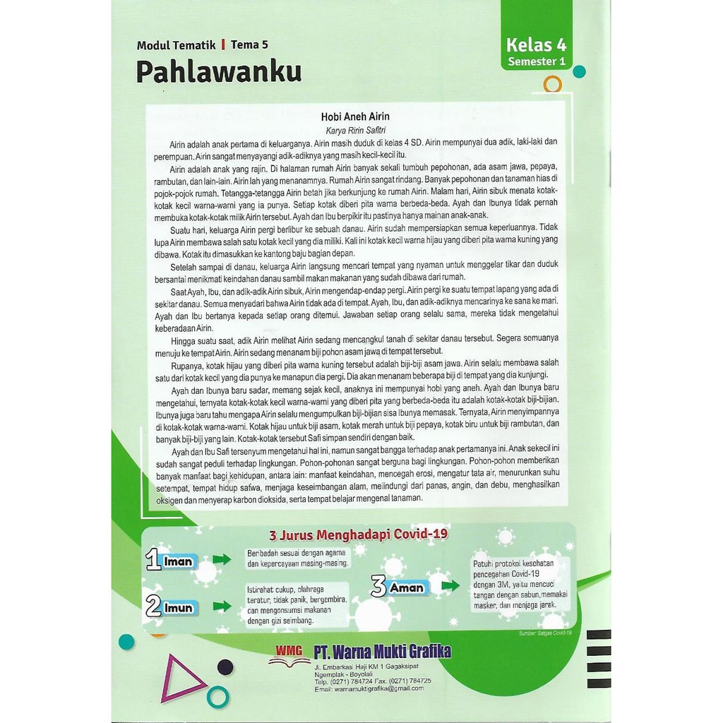 Inspirasi Tematik Tema 5 kelas 4 SD/MI Semester 1 kurikulum 2013 EdisI Revisi 2017-1