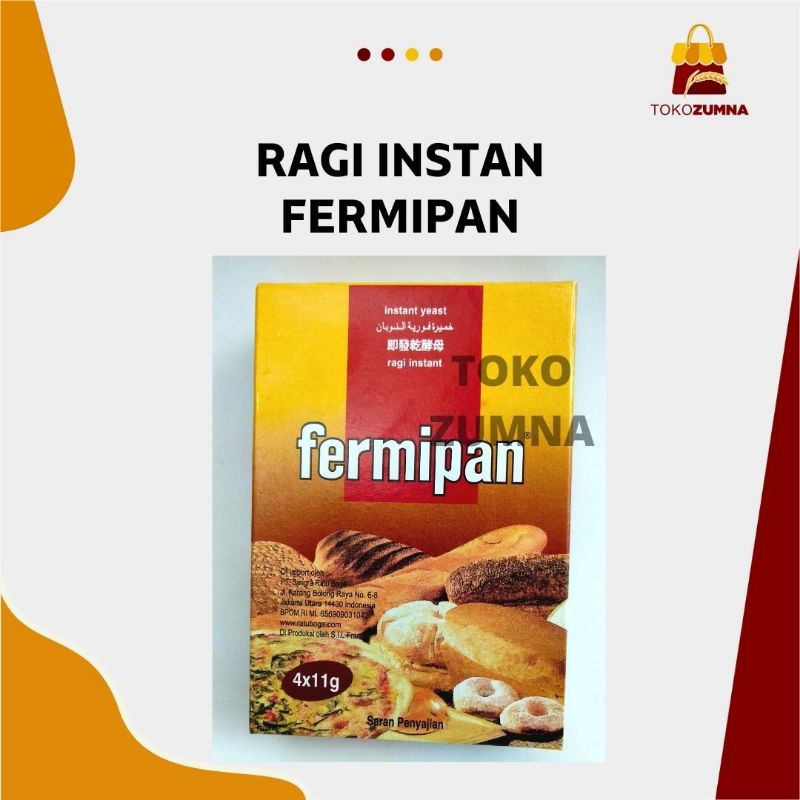 

Fermipan Sachet / Ragi Instan 4x11 gram / Ragi Kering Instan