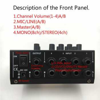 WEITESI Professional Console Karaoke Mixer 8 Channel Input Mic AM-228 sudah termasuk adaptor