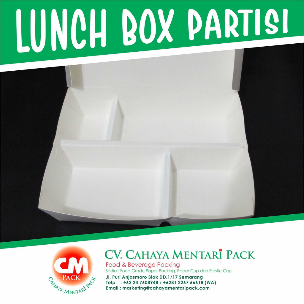 

LUNCH BOX PARTISI SEKAT 4 ( 1 SLOP ISI 100PCS )