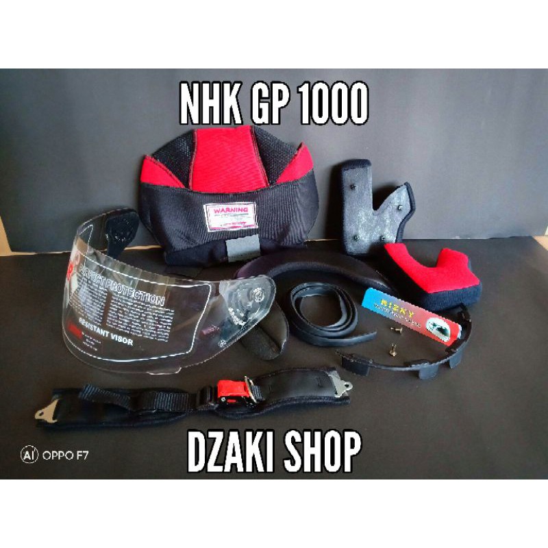 Busa Helm NHK GP 1000 + Kaca Helm NHK GP1000 + Tali Helm + Lis Karet