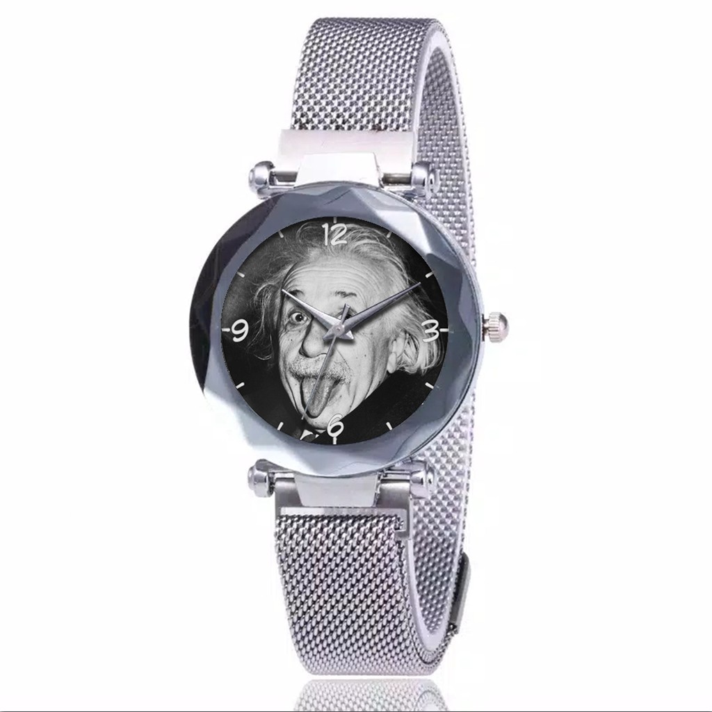 Jam Tangan Wanita Custom - ALBERT ENSTEIN Free Box &amp; Batre Cadangan