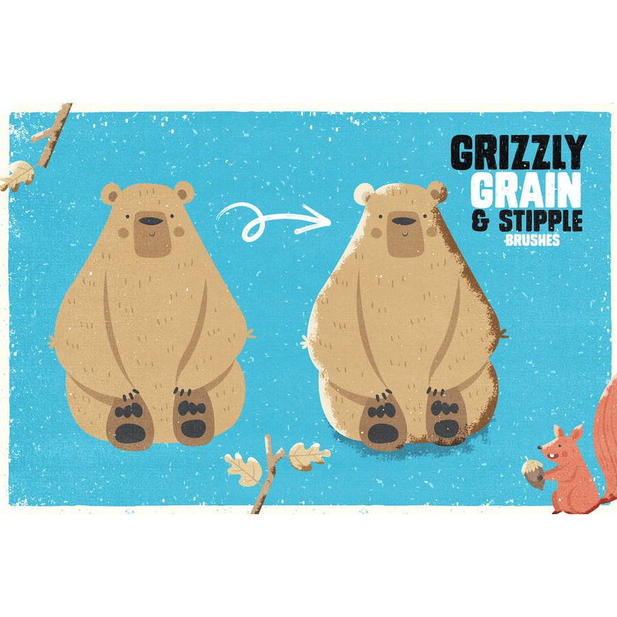 Grizzly Grain Stipple Shader Brushes