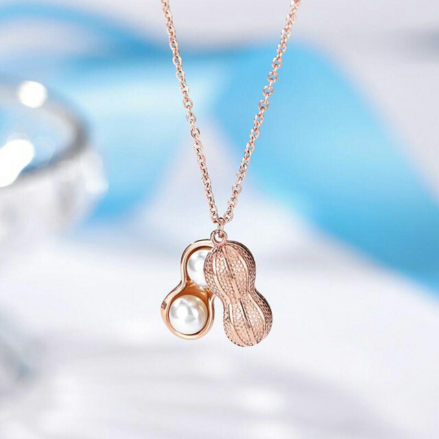 GG Kalung Kacang Rantai Classic Titanium Stainless Steel 316L#KL-211RC