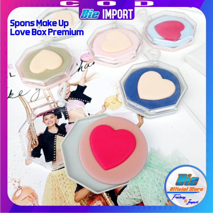 Sponge Make Up Love Box Premium Impor Best Seller