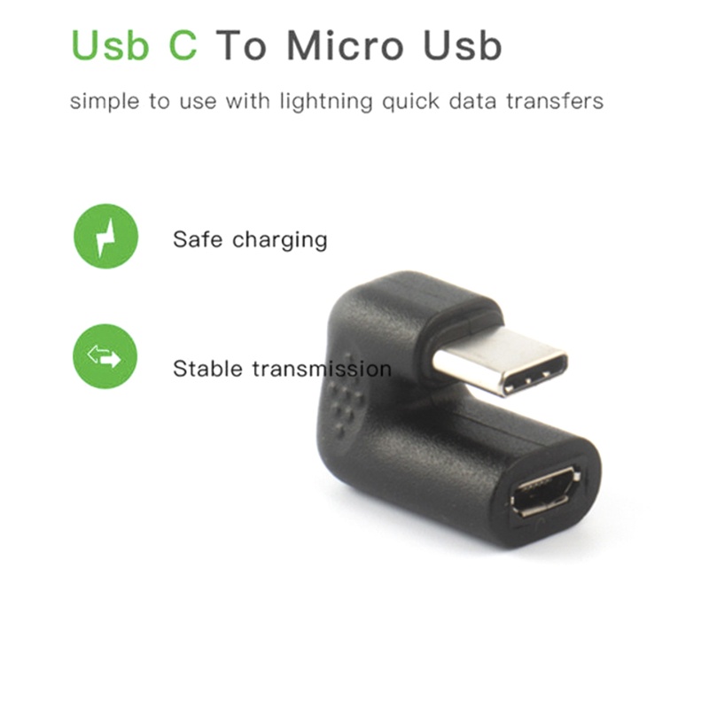 Btsg Tipe C Male Plug To Micro USB Female Adapter Charging Converter Transfer Data Kecepatan Tinggi USB3.1 Untuk Ponsel PC