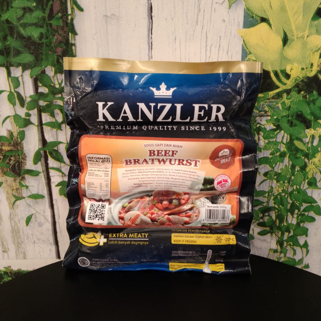

Beef Bratwurst Sosis Sapi dan Ayam (360 gram) - Kanzler